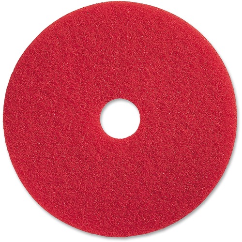 Genuine Joe  Floor Pads, f/Spray Buffing, 13", 5/CT, Red