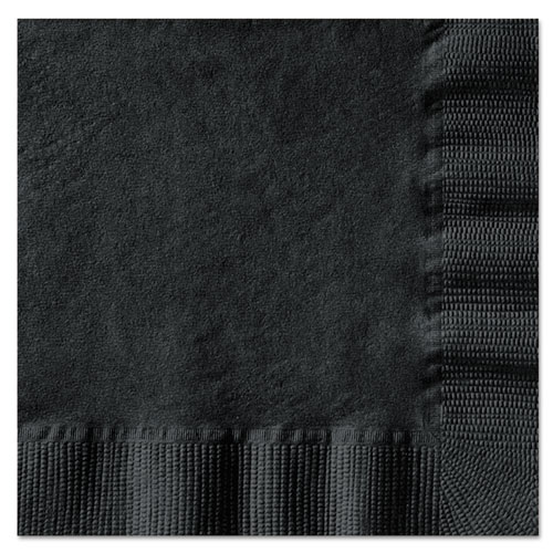 Beverage Napkins, 1-Ply, 10 X 10, Black, 1000/carton