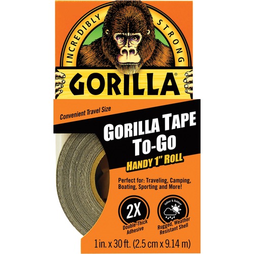 The Gorilla Glue Company  Duct Tape, To-Go, 1"Wx30'L, Black