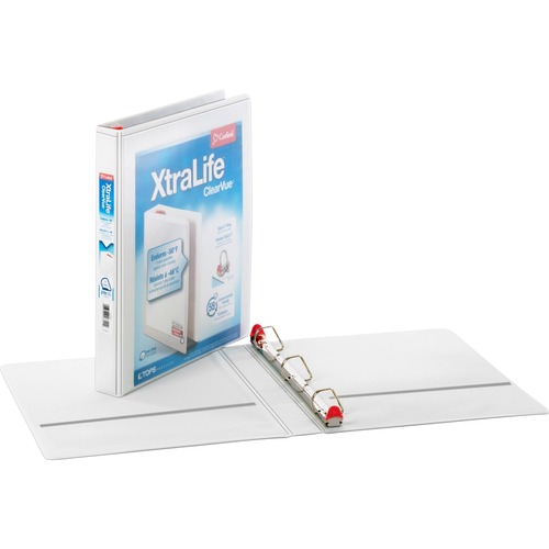 Cardinal  Clearvue Binder, D-Ring, 1" Capacity, 11"x8-1/2", White