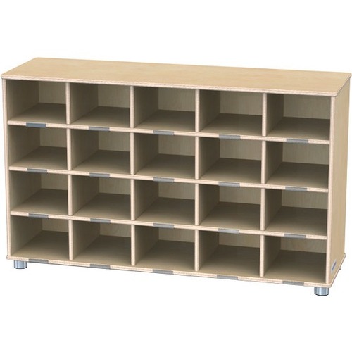 Jonti-Craft, Inc.  20 Cubbie Shelf,TureModern,w/Clear Bins,29.5"x48.5"x15",BC