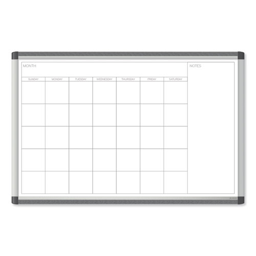 PINIT MAGNETIC DRY ERASE UNDATED ONE MONTH CALENDAR, 36 X 24, WHITE