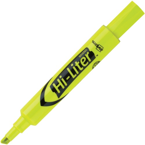 HI-LITER DESK-STYLE HIGHLIGHTERS, CHISEL TIP, FLUORESCENT YELLOW, DOZEN