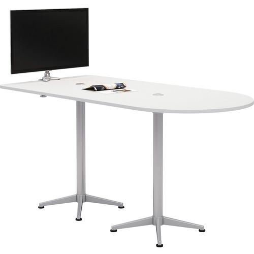 KFI Seating  Table, Horseshoe, w/ Power, 42"Wx84"L, White