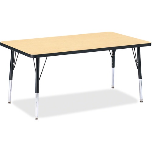 Jonti-Craft, Inc.  Rectangle Activity Table, 30"x48", 15"-24", Maple