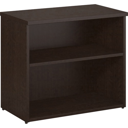 Bush Business Furniture  Bookcase, 400 Series, Compact 2-shelf, 30"x17"x26", MOCY