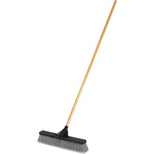 Rubbermaid Commercial Products  Push Broom, Anti-Twist, 3" Bristles, 18"W, 15/16" Handle