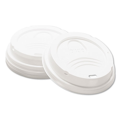 Drink-Thru Lid, Fits 8oz Hot Drink Cups, White, 1000/carton