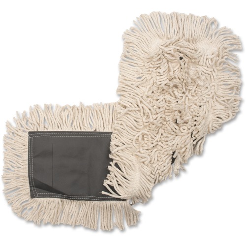 Genuine Joe  Dust Mop Refill, Cotton, Disposable, 48"x5", 12/CT, Natural