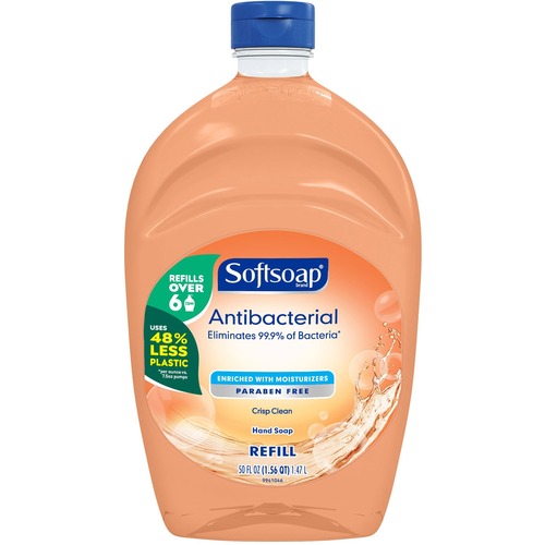 Colgate-Palmolive Company  Hand Soap, Liquid, Crisp Clean, Antibacterial, 50oz. Orange
