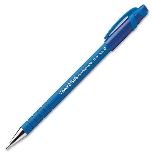 FLEXGRIP ULTRA STICK BALLPOINT PEN, MEDIUM 1MM, BLUE INK/BARREL, DOZEN