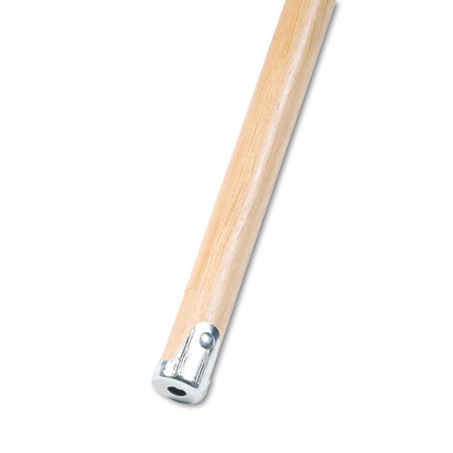 Lie-Flat Screw-In Mop Handle, Lacquered Wood, 1 1/8" Dia. X 60"l, Natural