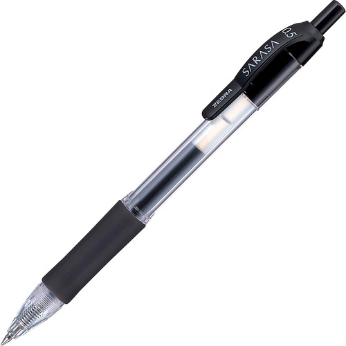 SARASA DRY GEL X20 RETRACTABLE GEL PEN, FINE 0.5MM, BLACK INK, SMOKE BARREL, DOZEN