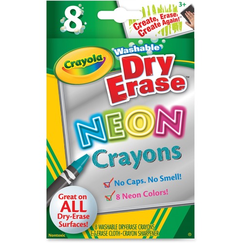 CRAYONS,DRY ERASE,8CT