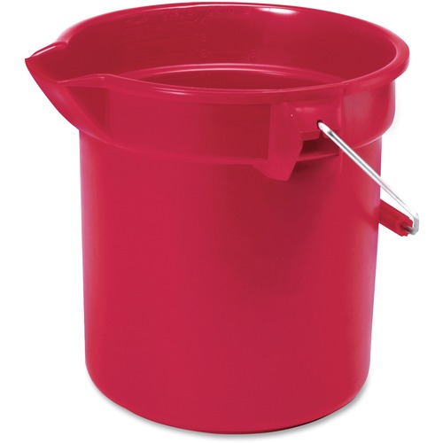 Rubbermaid Commercial Products  Brute Utility Bucket, Handle, 10 Qt, 10-1/2"x10-1/4", RD
