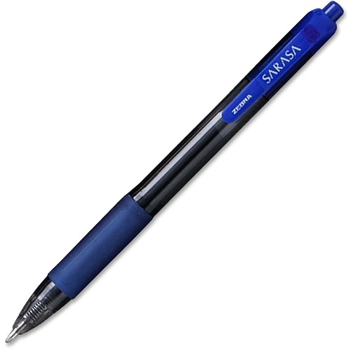 SARASA DRY GEL X20 RETRACTABLE GEL PEN, BOLD 1MM, BLUE INK, TRANSLUCENT BLUE BARREL, DOZEN