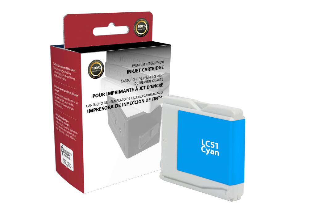CIG Remanufactured Cyan Ink Cartridge (Alternative for Brother LC51C) (400 Yield)