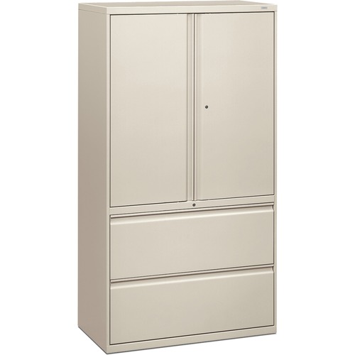 The HON Company  Lateral File,w/ Storage,2-drawer,36"x18"x64-1/2",Light Gray