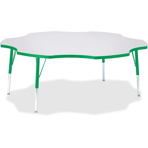 Jonti-Craft, Inc.  Activity Table, Six-Leaf, 15"-24"x60", Green