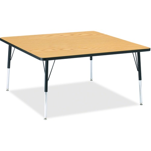 Jonti-Craft, Inc.  Activity Table,Square,24"-31"x48"x48",Oak/Black