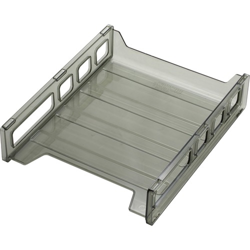 Officemate  Letter Tray, Front Load, 10-1/2"x12-1/2"x2-7/8", Smoke