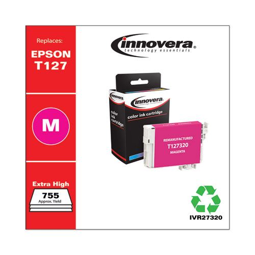 REMANUFACTURED MAGENTA INK, REPLACEMENT FOR EPSON 127 (T127320), 755 PAGE-YIELD