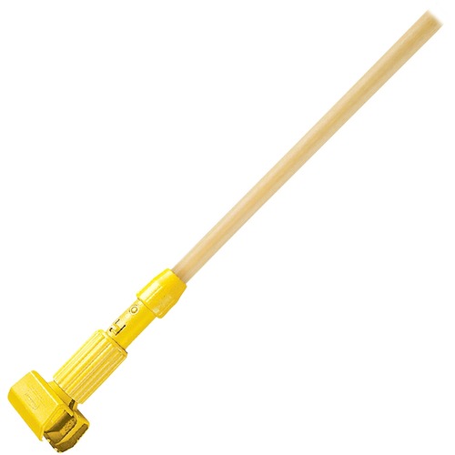 Rubbermaid Commercial Products  Handle, f/Wet Mops, Clamp Style, Hardwood, 60" 12/CT, Yellow