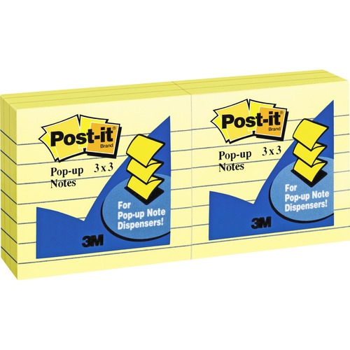 NOTE,POPUP,3X3,LINED,6PK