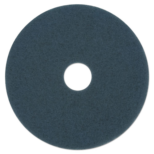 SCRUBBING FLOOR PADS, 14" DIAMETER, BLUE, 5/CARTON