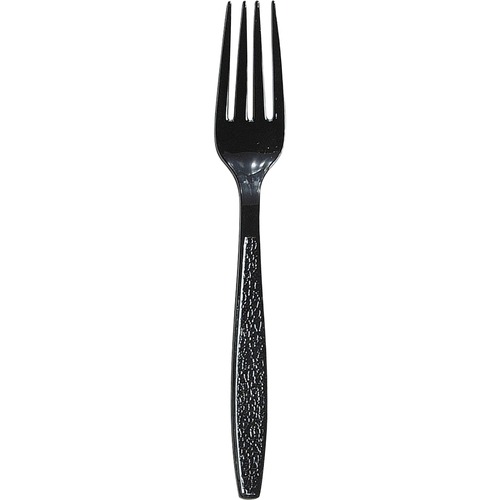 Solo Cup Company  Forks, Heavyweight Plastic, 1000/CT, Black