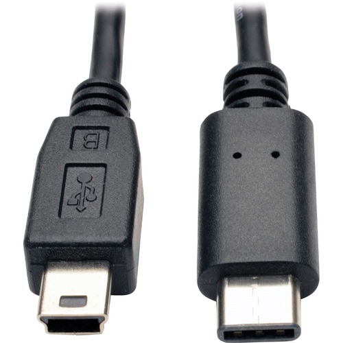 USB 2.0 CABLE, USB 5-PIN MINI-B TO USB TYPE-C (USB-C) (M/M), 6 FT.