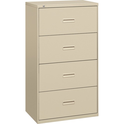 400 SERIES FOUR-DRAWER LATERAL FILE, 30W X 18D X 52.5H, PUTTY