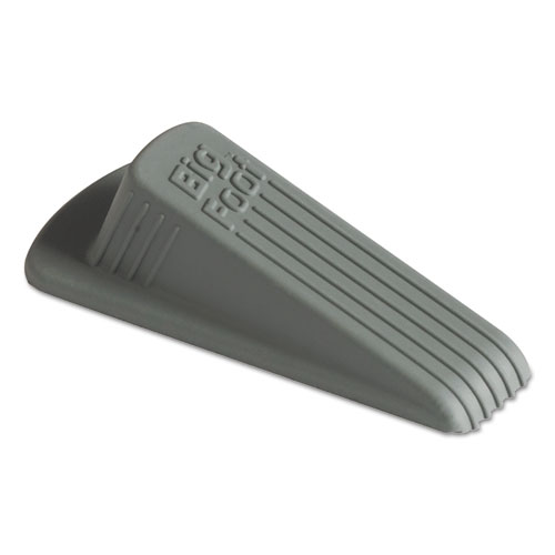 BIG FOOT DOORSTOP, NO-SLIP RUBBER, 2.25W X 4.75D X 1.25H, GRAY, 12/PACK