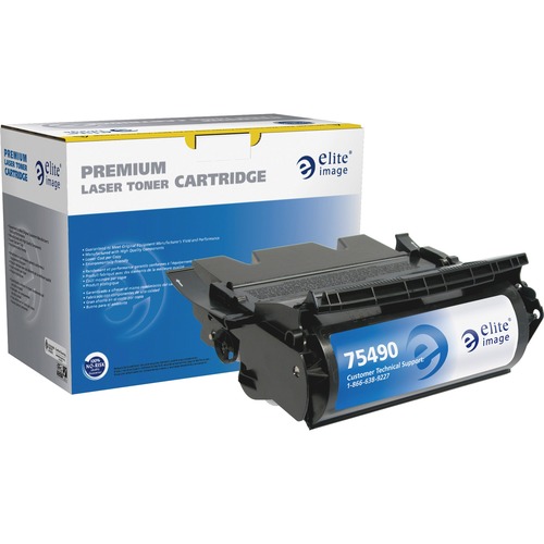 Elite Image  MICR Toner Cartridge, f/Lexmark T640, 21,000 Page Yield, BK