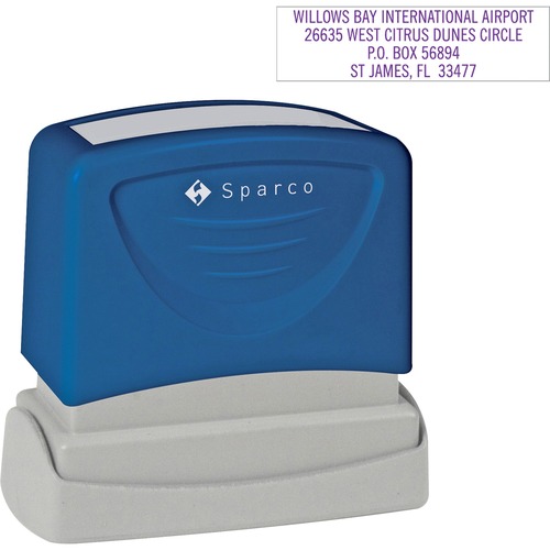 Sparco  Business Address Stamp,5/8"x2-7/16",1-5 Lines, Max Char 32
