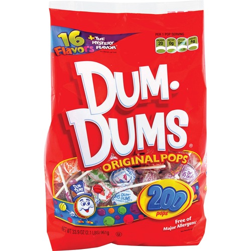 Spangler Candy Co  Dum Dum Pops, 200/BG, Assorted