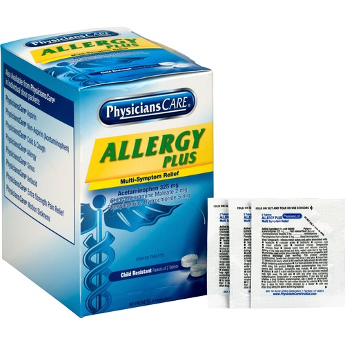 Allergy Antihistamine Medication, Two-Pack, 50 Packs/box