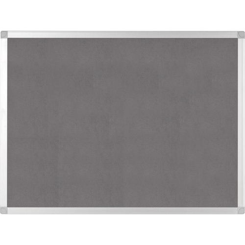 Bi-silque  Bulletin Board, Gray Fabric, 36"Wx48"Lx1/2"H, Gray