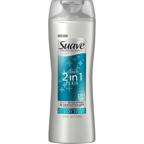 Diversey Care  Shampoo/Conditioner, 2-in-1, Suave, 12.6oz, 6/CT, Clear