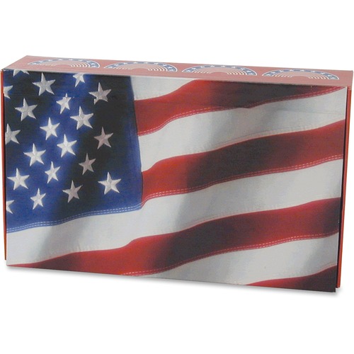 BOX,PENCIL,PPRBOARD,US FLAG