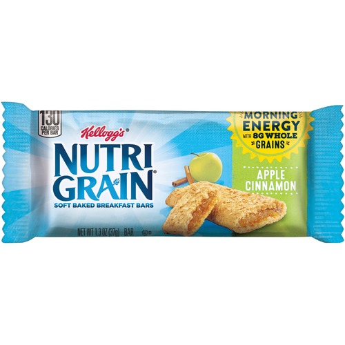 NUTRI-GRAIN SOFT BAKED BREAKFAST BARS, APPLE-CINNAMON, INDV WRAPPED 1.3 OZ BAR, 16/BOX