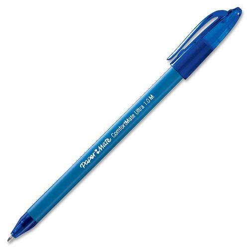 COMFORTMATE ULTRA STICK BALLPOINT PEN, MEDIUM 1MM, BLUE INK/BARREL, DOZEN