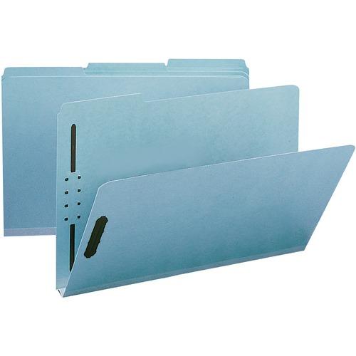 Smead  Fastener Folder, 1" Exp, 1/3-cut Tab, Legal, 25/BX, BE