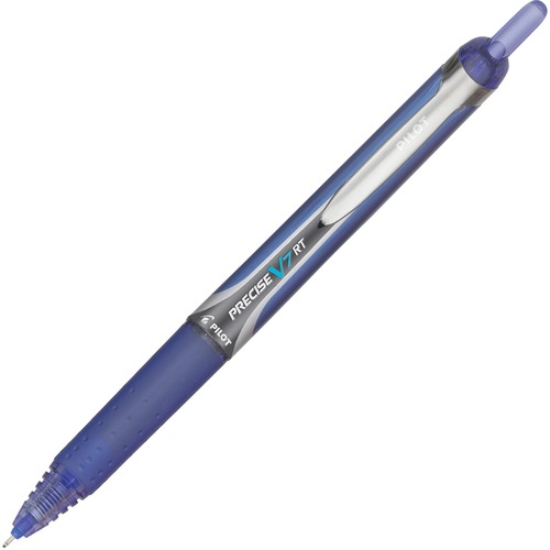 PRECISE V7RT RETRACTABLE ROLLER BALL PEN, FINE 0.7MM, BLUE INK, BLUE BARREL