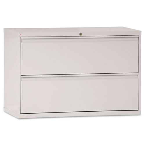TWO-DRAWER LATERAL FILE CABINET, 42W X 18D X 28H, LIGHT GRAY