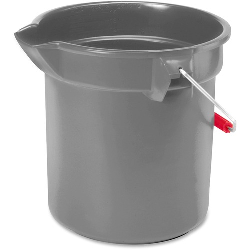 Rubbermaid Commercial Products  Brute Utility Bucket, Handle, 10Qt,10-1/2"x10-1/4",12/CT,GY