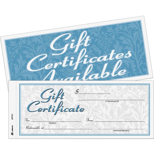 FORM,GIFT CERT,25PK