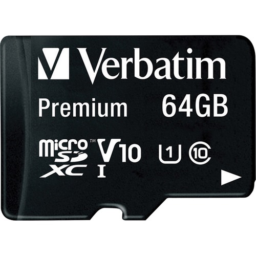 64GB PREMIUM MICROSDXC MEMORY CARD WITH ADAPTER, UP TO 90MB/S READ SPEED