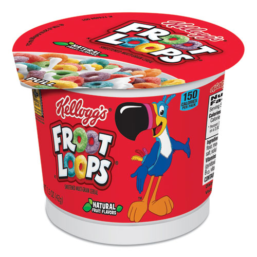 FROOT LOOPS BREAKFAST CEREAL, SINGLE-SERVE 1.5 OZ CUP, 6/BOX