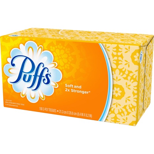 WHITE FACIAL TISSUE, 2-PLY, 180 SHEETS/BOX, 24 BOXES/CARTON